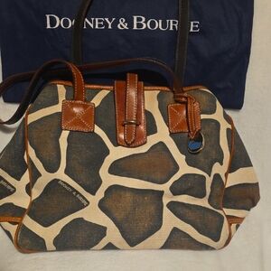 Dooney & Bourke Animal Print Shoulder Bag with Brown Accents